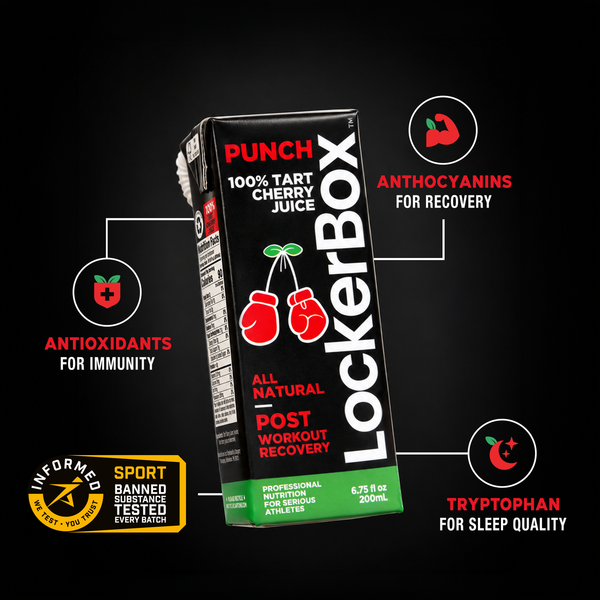 PUNCH 100% Tart Cherry Juice (6.75 fl oz / 200 mL)