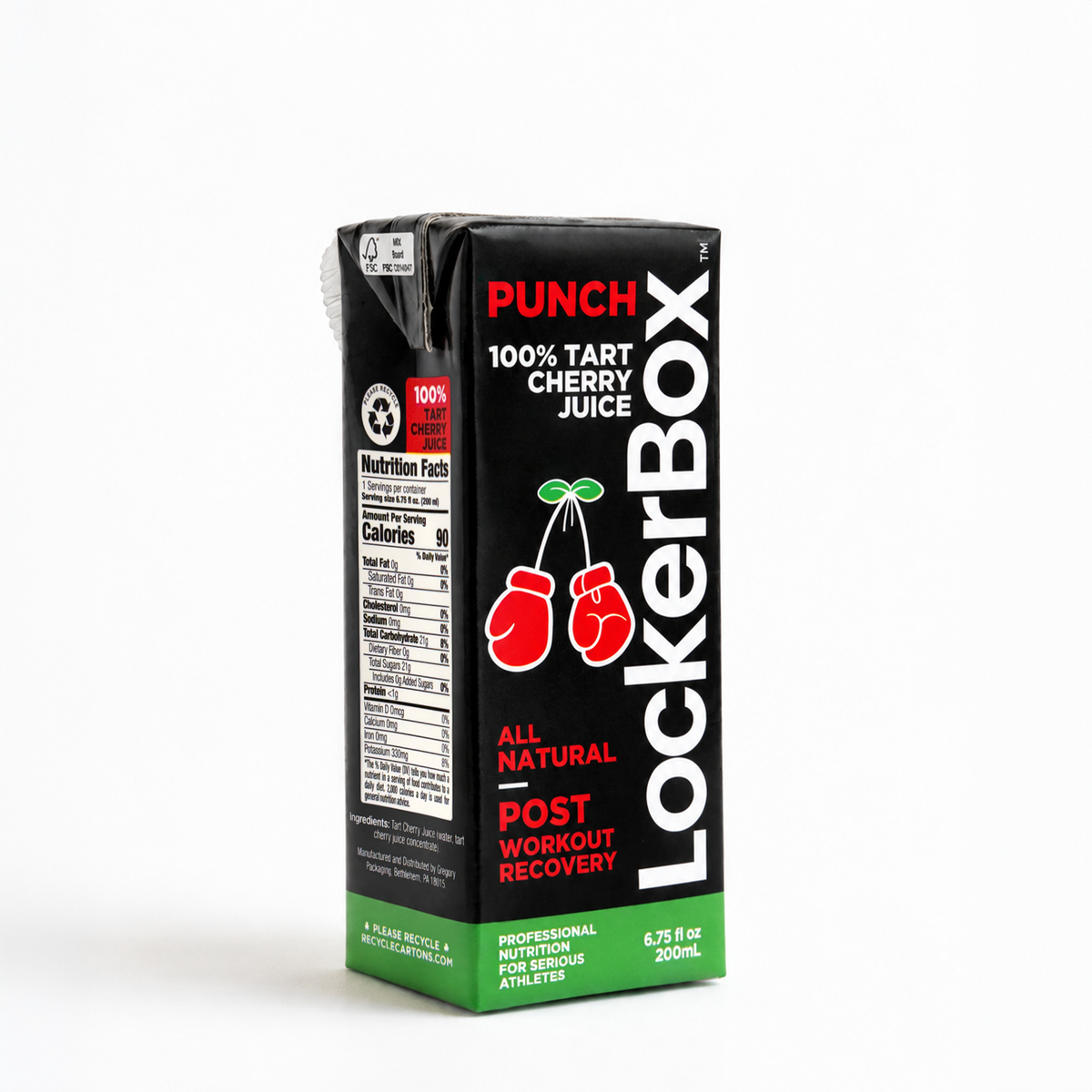 PUNCH 100% Tart Cherry Juice (6.75 fl oz / 200 mL - 40 Pack) PSC